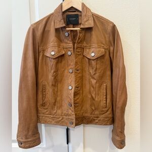Lucky Brand Leather Trucker Jacket